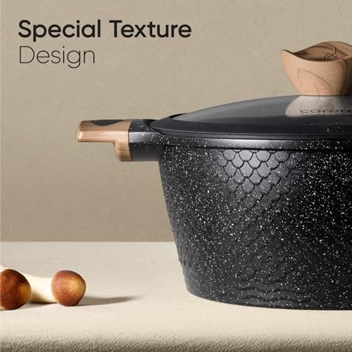 CAROTE 26PCS Pots and Pans Set Non Stick, Cookware Set Pots and Pans Induction Cook Ware, Nonstick Kitchen Cooking, PFOA Free, Black view 5