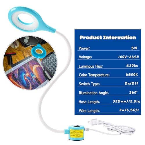 Magnetic LED Work Light, AMAZING POWER Flexible Ring-Shape Sewing Lamp for Workshop Sewing Machine Workbench Lathe Drill Press view 5