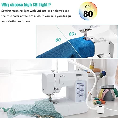 AMAZING POWER Sewing Machine Light, Bright Daylight Magnetic Mount Work Light with Flexible Silone Coating Gooseneck for Sewing Machine, Craft, Workbenches, Lathe, Drill Presses, Music Stands view 3