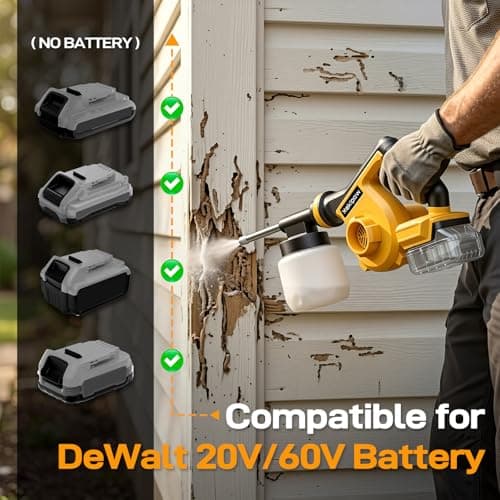 Electric Diatomaceous Earth Duster Compatible with DeWalt 20V/60V Battery (No Battery), Variable Speed, 3-in-1 Garden Dust Applicator/Blower/Vacuum Cleaner with 800mL Capacity view 4