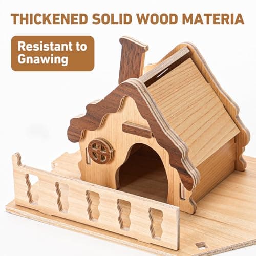 Hamster Cage 8 in 1 with All Accessories, Acrylic Hamster Cages with Full Transparent Viewing, Excellent Ventilation, Castle Habitat, Dwarf Hamster Cage Suitable for Gerbil, Mice, Other Small Animals view 6