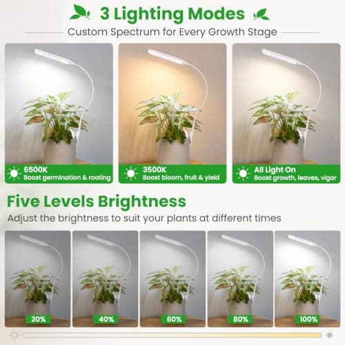 2 in 1 Grow Lights for Indoor Plants, Full Spectrum Plant Light view 3