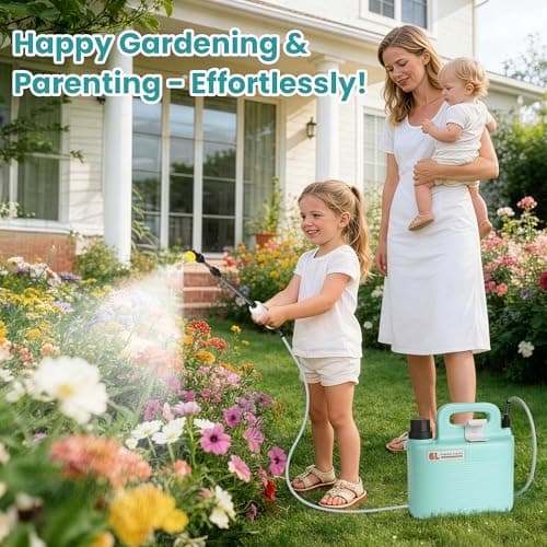 Electric Garden Sprayer 1.6 Gallon - Battery Powered Weed Sprayer Wtih 3 Nozzles, Backpack Sprayer in Lawn and Garden, Pump Sprayer for Gardening, Watering & Spring Planting view 2