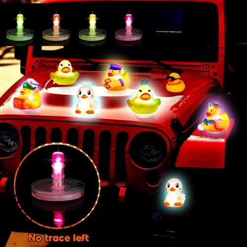 Light Up Duck Plugs, Led Plug Holder,16 Luminous Modes On-Off Control Lamp Mount, Mount for Car Lover Car LED Lights Christmas (Excluding Rubber Duck) (2PCS) view 7