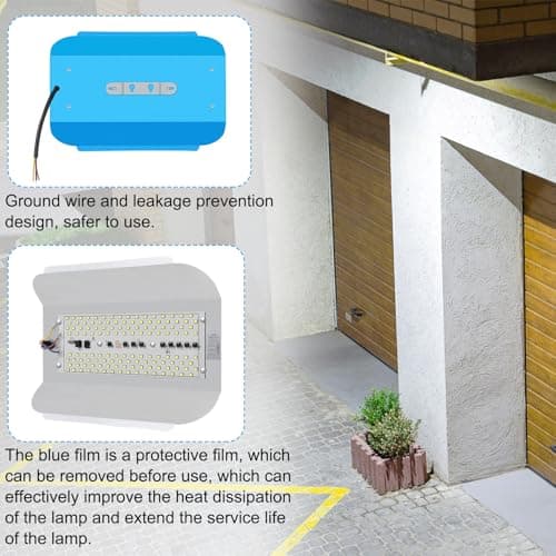 UPWATT 100W LED Flood Light, 6400LM 500W Equivalent Work Light for Warehouse, Construction Site, 6500K Daylight White view 5