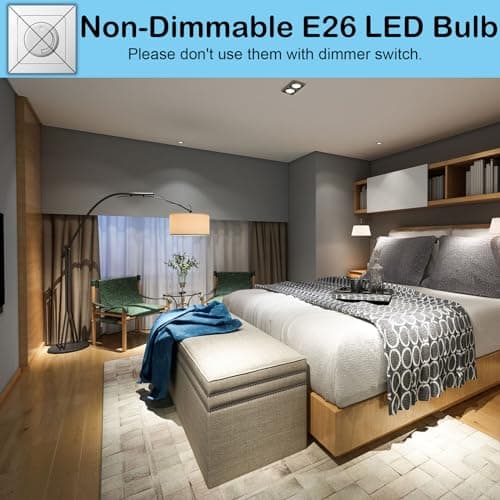 Hanbaak E26 LED Bulb, 100W Equivalent Light Bulb, 12W Medium Base Bulb, Non-Dimmable, Daylight White 6500K, 1200lumen, 10Packs view 4