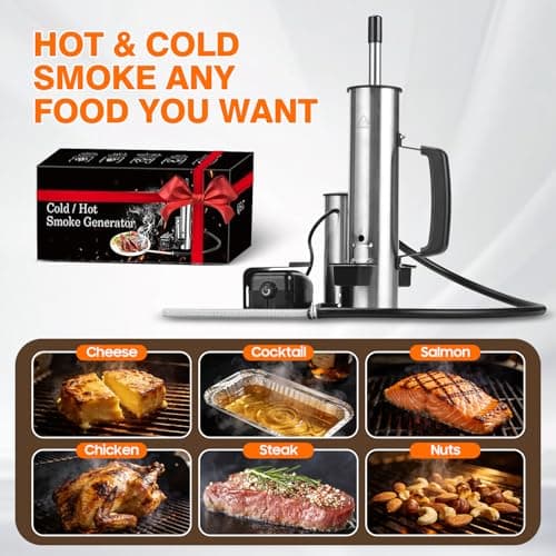 Cold Smoke Generator, Portable Electric BBQ Smoker with Air Pump, Smoke Tube for Pellet Smoker, Cold Smoking Accessory for Cheese, Salmon, Adjustable Smoke Volume, Fits for Grills & Smokers view 5