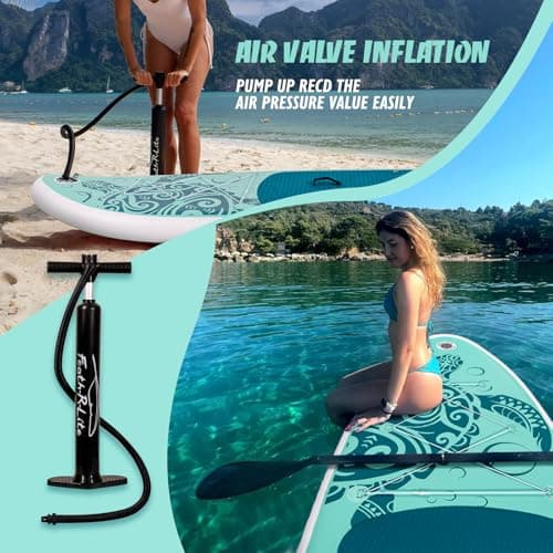FEATH-R-LITE Inflatable Stand Up Paddle Board with Beginner SUP Accessories view 6