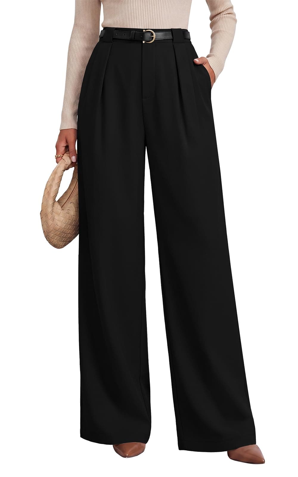 Sampeel Pants for Women Business Casual Outfits Wide Leg Work Dress Pants
