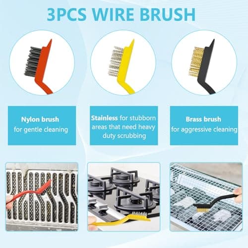 9PCS Crevice Cleaning Brush, Hard Bristle Scrub Brushes Tools for Deep Cleaning Gap, Multifunctional Grout Brush for Home, Bathroom, Kitchen, Window and Corners view 3