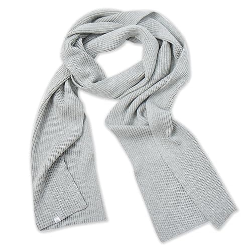 HonestBaby Organic Cotton Cashmere Sweater Knit Scarf, Light Gray Heather, One Size