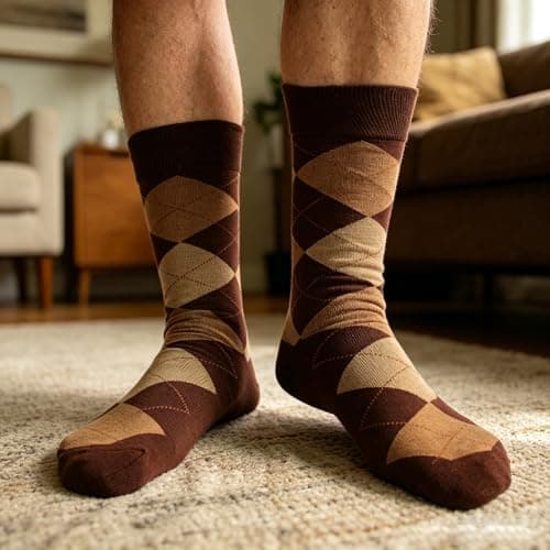 BLBJYPZX Mens Black Dress Socks 10-13, Work Crew Cotton thick tall wide Calf Long Socks Size 9-12 13-15 view 2