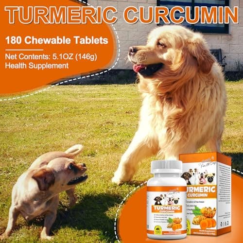 Uruses Turmeric Curcumin for Dogs, Hip & Joint Support, Heart Health Support, Immune System Booster, Dog Joint Supplement for All Ages Breeds & Sizes, 180 Chewable Tablets, Peking Duck Flavor view 2