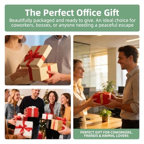 CMLDGIA Zen Garden for Desk Goose Mini Zen Garden Kit Desk Zen Sand Garden Decor with Barn & Interchangeable Signs Stress Relief Office Accessories Gift view 5