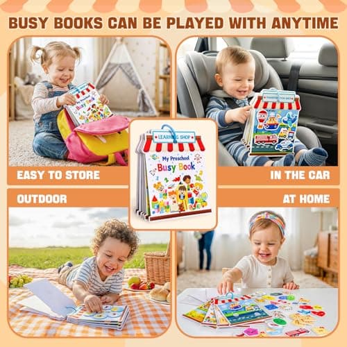 Activity Books for Toddlers 1-3|Felt Montessori Busy Book Learning Toys view 5