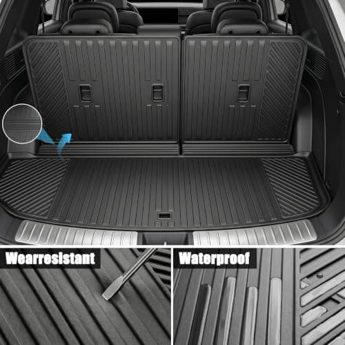 Auxko Floor Mats for Hyundai Palisade Gas 2026 2027 Accessories | Full Coverage with Cargo & Backrest Mat,All Weather Protection,Odorless,Anti Slip,Rain&Salt Resistant,Pet Friendly view 2