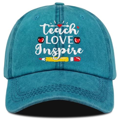 EXFAI Teacher Gifts for Women Men, Funny Adjustable Teacher Hat, Embroidered Teachers Baseball Cap — image 1