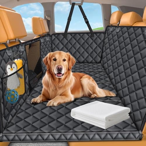 URPOWER Hard Bottom Dog Car Seat Cover for Pets 100% Waterproof Seat Cover Hammock 600D Heavy Duty Scratch Proof Nonslip Durable Soft Back Seat Covers for Cars Trucks and SUVs — image 1