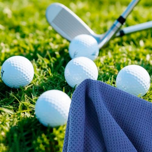 NUOYEE 3 Pack Microfiber Golf Towel Set Men Women with Carabiner Clips Waffle Golf Club Bag Towels Cleaning Rags(Small) view 7