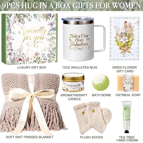 Mothers Day Gift for Mom, Birthday Gifts for Women, Gift Basket for Her Get Well Soon Gift, Thinking of You Gift Set Care Package Spa Gifts for Women, Gift Box for Grandma Adults Mom view 3