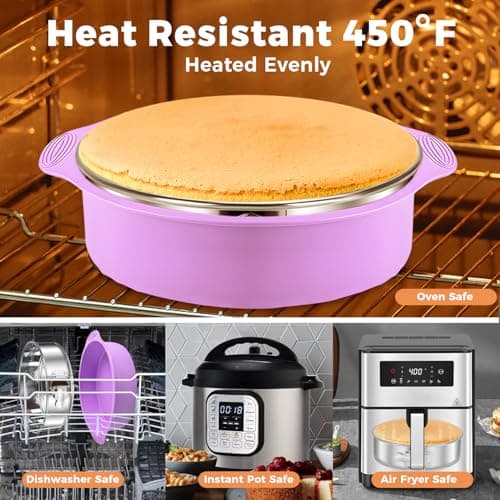 304 Stainless Steel Springform Pan 9 Inch Nonstick, Leakproof Cheesecake Pan with Removable Bottom, Spring Form Pan for Cheesecake with Protector, 9 Inch Springform Pan for Cheesecake with 50Pcs Paper view 5