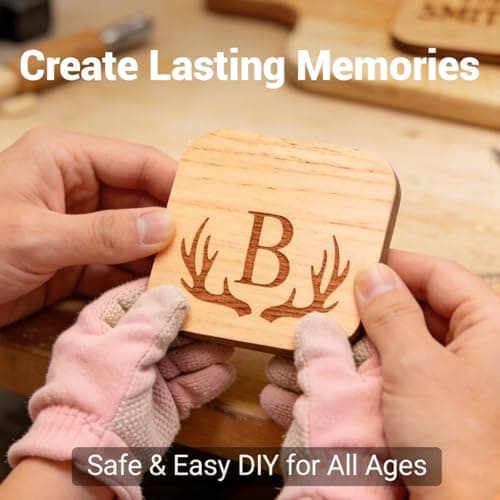 28Pcs Customizable Electric Branding Iron Kit for Beginners – 26 Letters & 2 Antlers, Digital Temperature Display, No Flame Needed – Perfect for DIY Wood, Leather & Food Branding (28Pcs Mini 0.6") view 4