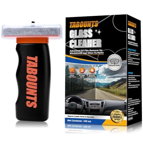 Glass Emulsion Cleaner, Handheld Windshield Brush with 100 mL Windshield Oil Film Remover, Cleans Oil, Grime & Fog, Glass Emulsion & Glass Oil Film Remover (1 pack) — image 1