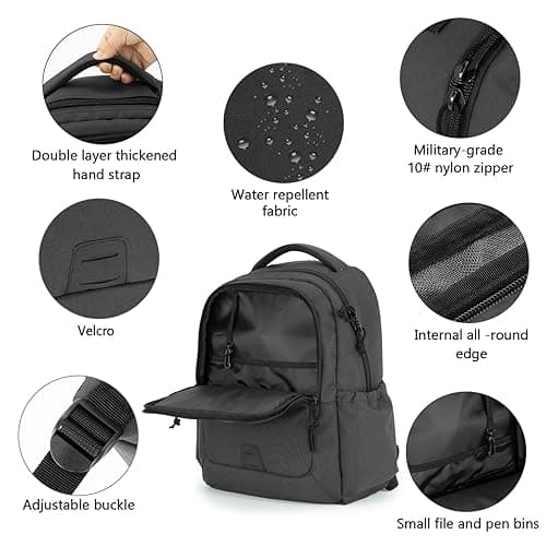 VEAGIA Tactical Travel Laptop Backpacks Large Heavy Duty Work Backpack For Men women Airline Approved (New Black) view 6