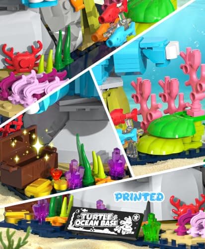 Turtle Family Building Set, Stackable Sea Animal Toy Ages 8+ view 5