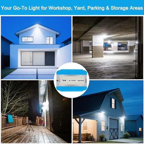 UPWATT 100W LED Flood Light, 6400LM 500W Equivalent Work Light for Warehouse, Construction Site, 6500K Daylight White view 6