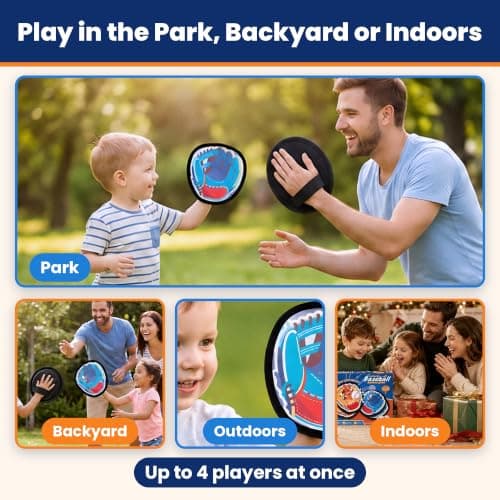 Velcro Ball and Catch Game Outdoor Toys for Kids Ages 3-12+ view 5