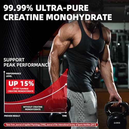 Creatine Gummies NSF Certified for Men & Women, 5000 MG Creatine Monohydrate Gummies for Muscle Growth, Strength & Energy Support - Sugar Free, Vegan, Strawberry Flavor, 135 Count Creatine Gummy view 3