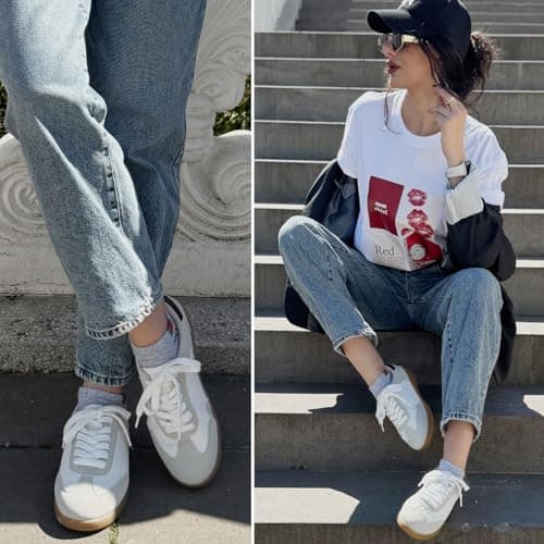 JENN ARDOR Womens Retro Fashion Sneakers Casual Walking Shoes Classic Non-Slip Comfort Dress Skate Shoes view 4