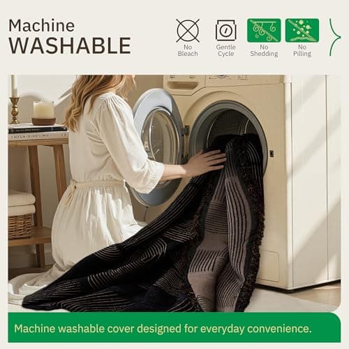 ComiComi Washable Couch Covers for Sofa Soft Brown Geometric Chenille Sofa Covers for 3 Cushion Sectional L Shaped Pet-Friendly Couch Cover Blanket Anti Scratch with Tassles 71" x 150" view 5