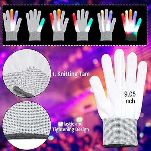 Max Fun Halloween Mask Glowing Gloves for Halloween Costume Cosplay Party Led Light Up Scary Masks for Halloween Party view 4