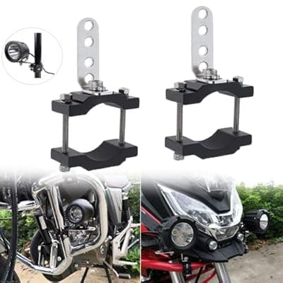 KANGIKX Fork Clamp Motorcycle Light Mount fit 0.7" to 2.05" Roll Cage,Adjustable Bicycle Motorcycle Headlight Bracket Car Bull Bar Holder Offroad Tube Clamps Mounting Brackets for LED Work Lights
