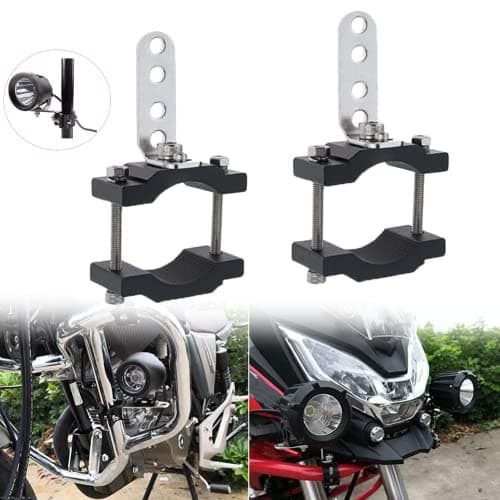 KANGIKX Fork Clamp Motorcycle Light Mount fit 0.7" to 2.05" Roll Cage,Adjustable Bicycle Motorcycle Headlight Bracket Car Bull Bar Holder Offroad Tube Clamps Mounting Brackets for LED Work Lights — image 1