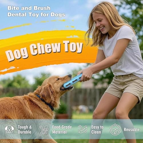 Eternalyme Bite and Brush Chew Toys for Small and Medium Breeds，Dogs Dental Chew，Teething Chew Toys，Toothbrush Toy for Cleaning Teeth and Keeping Dogs Busy(3-Pack) view 5