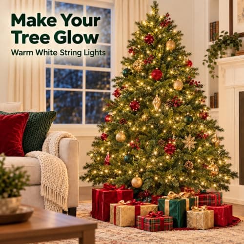 100ft Warm White String lights for Christmas view 6