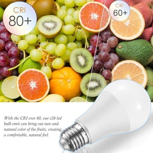 Hanbaak E26 LED Bulb, 100W Equivalent Light Bulb, 12W Medium Base Bulb, Non-Dimmable, Daylight White 6500K, 1200lumen, 10Packs view 3