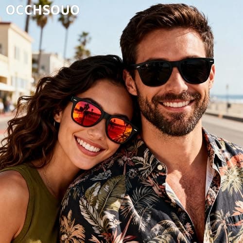 Occhsouo Polarized Sunglasses Womens Men - Sun glasses Fashion Trendy Driving Fishing UV Blocking UV400 Protection view 2