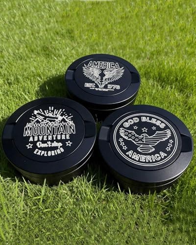 Miaimther Metal Container for Zyn, Premium Aluminum Can & Rugged Pouch Holder | Extra Capacity, Knurled Grip & Used Pouch Storage,Don't stop exploring (God bless American) view 7