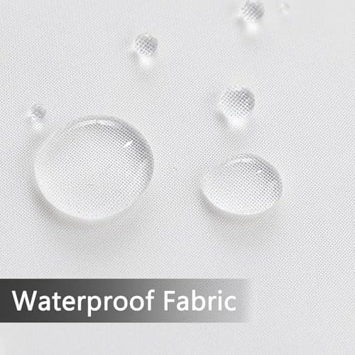 SpaceDresser Waterproof Outdoor Sheer Curtains for Patio - 4 Panels Rod Pocket Indoor Voile Sheer Curtain for Living Room,52W x 84L inch, White view 6