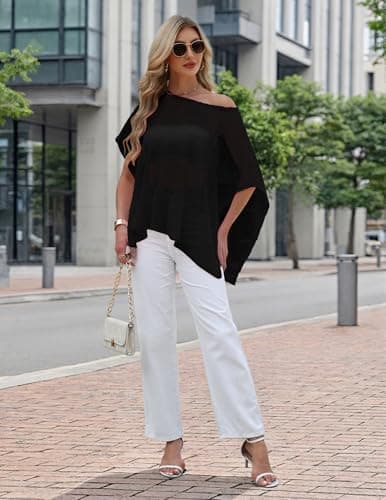 Zelroxa Women Sheer Poncho Beach Cover Up Crochet Knit Shrug Bolero Summer Shawl See Through Lightweight Sweater Cape Tops view 6