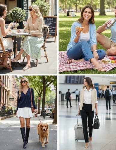 GRACE KARIN Womens Lightweight Cardigan Sweaters Trendy Button Up V-Neck Knit Cardigans Shrug Spring Fashion Clothes view 6