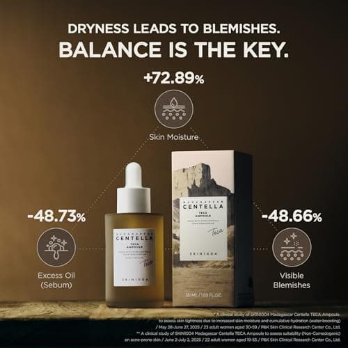 SKIN1004 Madagascar Centella TECA Ampoule, Korean Face Serum for Oil Balance & Moisture Barrier Support with TECA & PDRN, Hydrating Serum for Skin Firmness, Korean Skin Care, 1.69 fl oz / 50 ml view 3