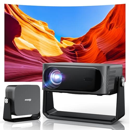 [2000 ANSI/Auto Focus & Keystone/Built-in APP] 4K Outdoor Projector with Wifi and Bluetooth, Smart Portable Projector with Built in Apps YouTube/PrimeVideo & Dolby, Home Theater Projector with HDR10+ view 1