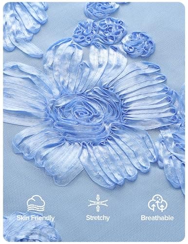 ZESICA Women's Summer Strapless Floral Midi Dress 2026 Bodycon Mesh Tube Wedding Guest Cocktail Party Formal Dresses view 6