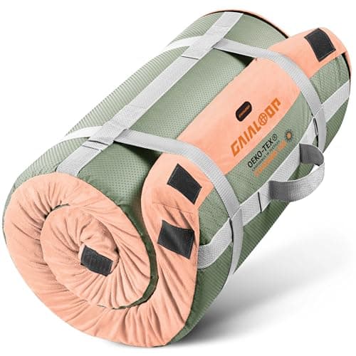 GAIALOOP Floor Memory Foam Car Camping Bed Glamping Roll Up Futon Mattress, Japanese Floor Sleeping Mat Camp Cot Mattress Pad Travel Guest Side Sleepers [Cot: 72 * 24 * 3''] — image 1
