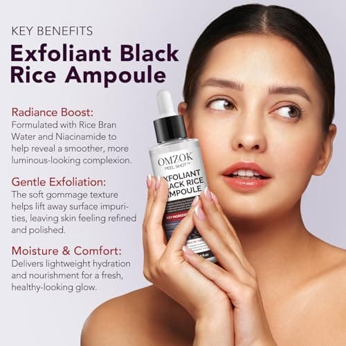 Peel Shot Glow Rice Ampoule Duo | Black Rice Exfoliant Face and Pore Cleaner with Hyaluronic Acid & Rice Extract Serum | Facial Pore Exfoliator, Peelshot Blackhead Dead Skin Remover for Face (100ml) view 3